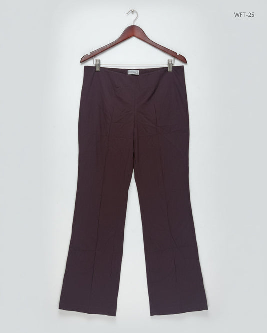 Premium Condition Women Flapper Trouser | Preloved Butter Cups | Maroon Polyester | Thrift Shop for Womens Lahore Pakistan | OTS