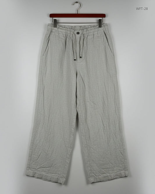 Women Flapper Trouser | F&F | Preloved Branded | OffWhite Viscose | Premium | OTS Thrift Store Lahore Pakistan