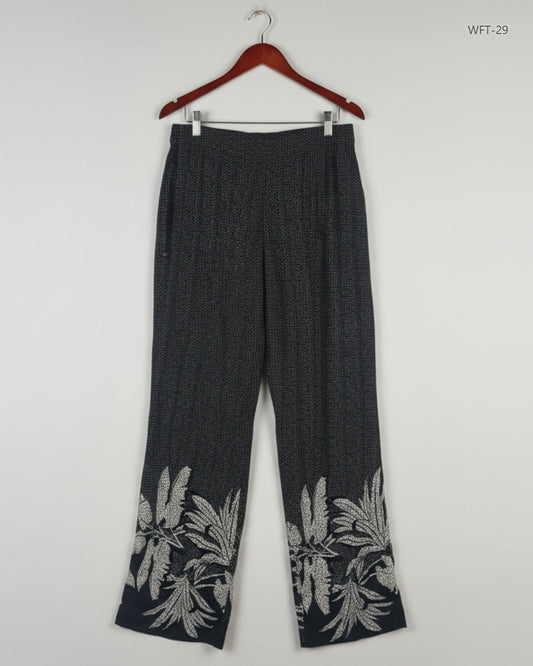 UK Imported secondhand Women Flapper Trouser - Next brand, Black Viscose, Premium condition, for Womens - Online Thrift Store Karachi Pakistan