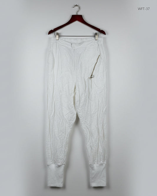 Secondhand Branded Women Flapper Trouser by ID, White Cotton fabric, Premium condition, for Womens - Online Thrift Shop Islamabad Pakistan
