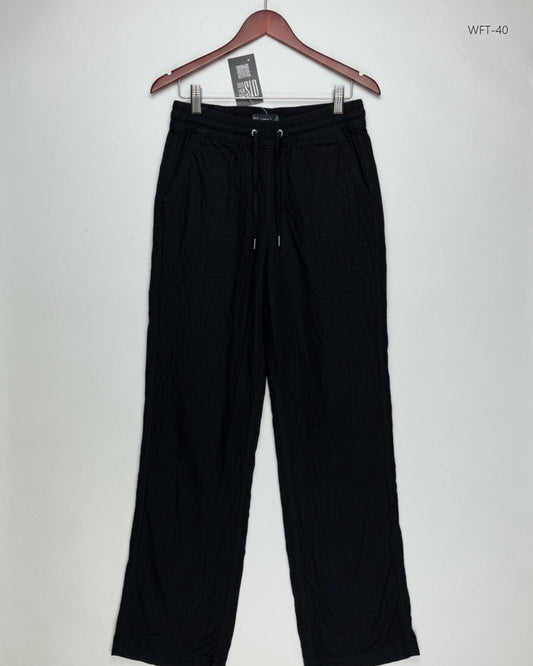 Preloved Premium Women Flapper Trouser by Marks & Spencer, Black Viscose for Womens - OTS Thrift Shop Peshawar Pakistan