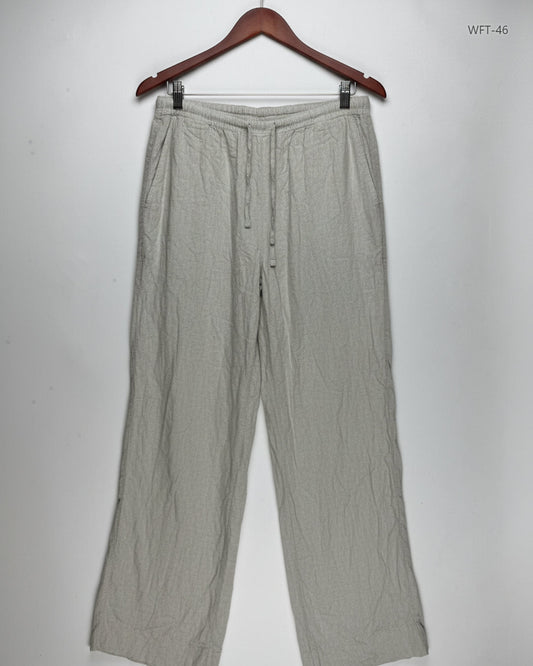 Preloved Premium Women Flapper Trouser by Next, OffWhite Cotton for Womens - OTS Thrift Shop Karachi Pakistan