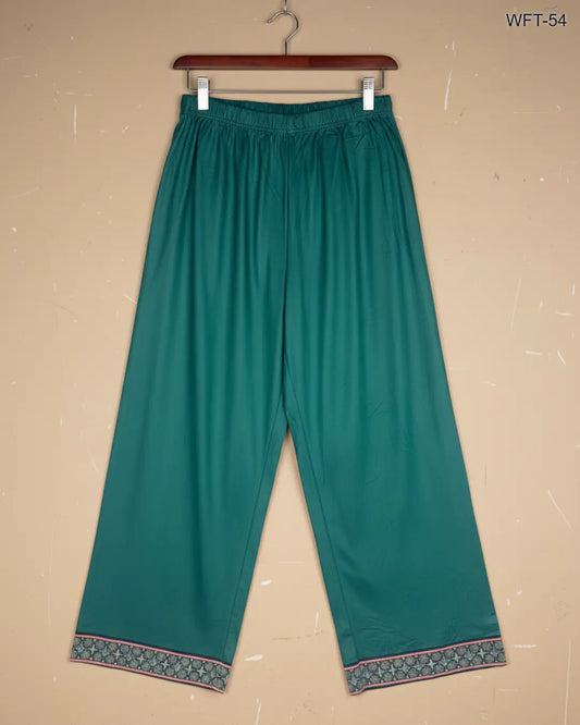 Preloved Premium Women Flapper Trouser by Cut Label, Green Polyester for Womens - OTS Thrift Shop Lahore Pakistan