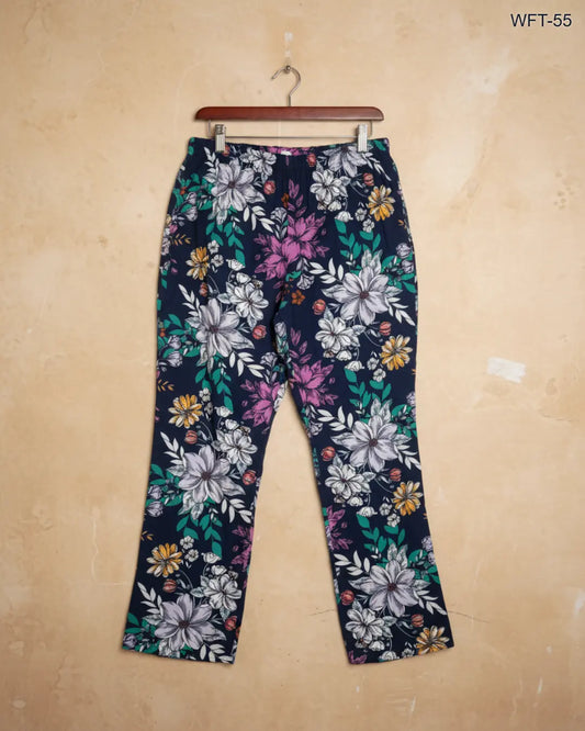 Women Flapper Trouser | Cut Label | Preloved Branded | Multi Cotton | Premium | OTS Thrift Store Peshawar Pakistan