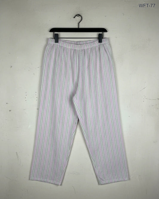 Women Flapper Trouser | Cut Label | Preloved Branded | Pink Cotton | Premium | OTS Thrift Store Karachi Pakistan