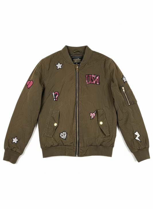 Secondhand Branded Girls Jackets by C&A, BROWN POLYSTER fabric, PREMIUM PLUS condition, for GIRLS - Online Thrift Shop Karachi Pakistan