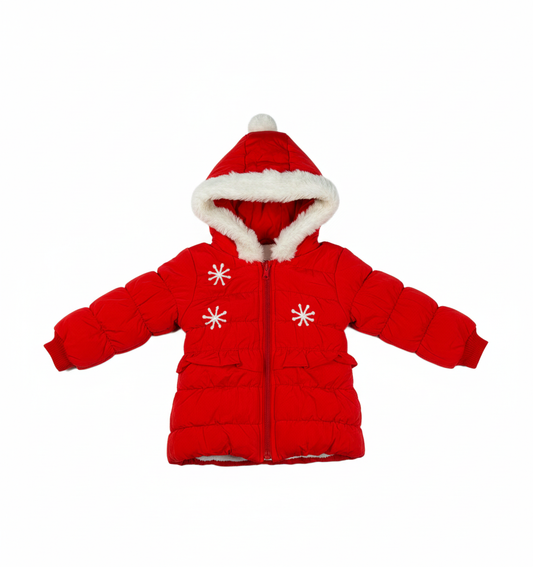 Secondhand Branded Girls Jackets by UNKNOWN, RED POLYSTER fabric, PREMIUM PLUS condition, for GIRLS - Online Thrift Shop Islamabad Pakistan