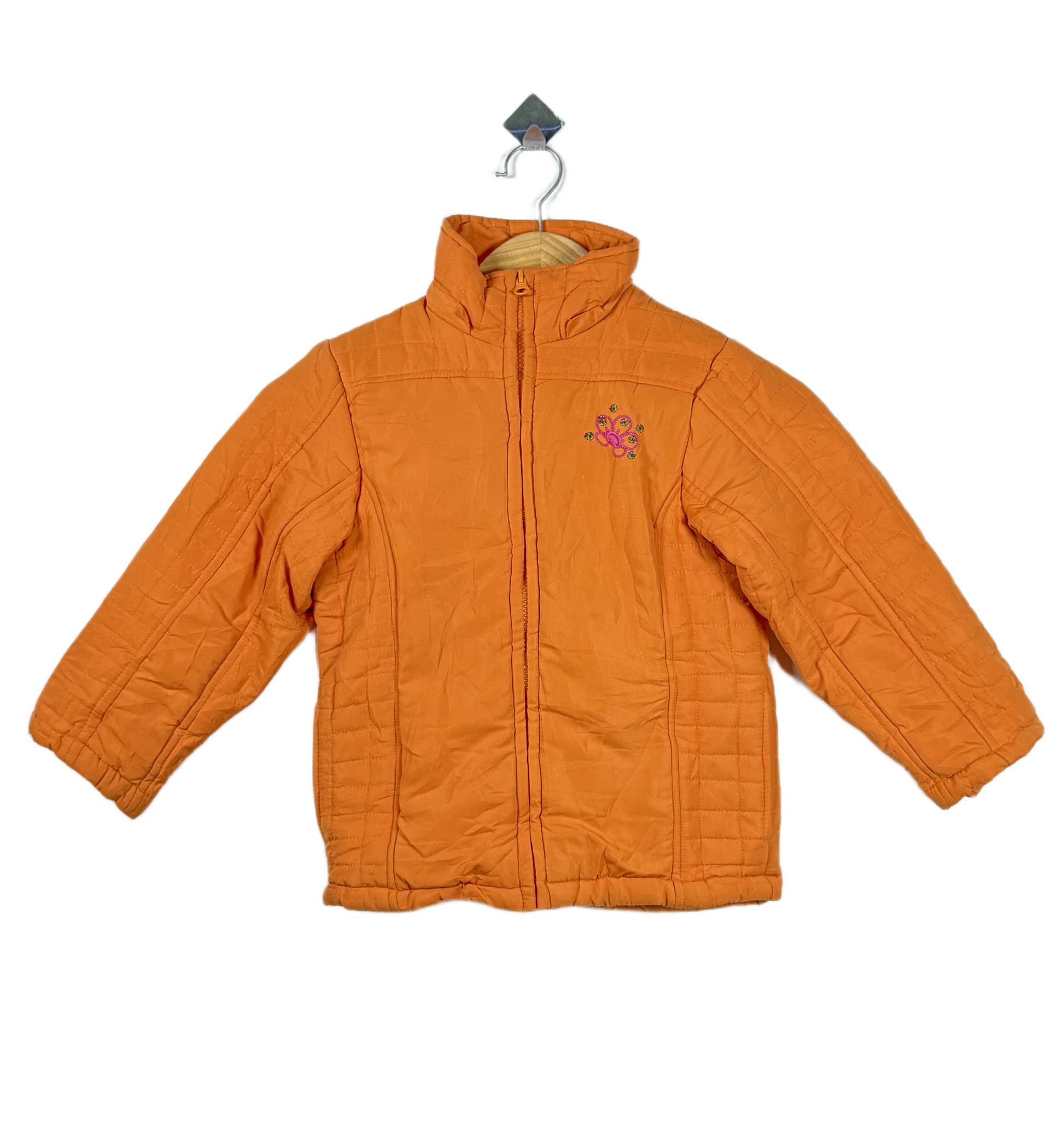 Preloved PREMIUM PLUS Girls Jackets by SANCRED, ORANGE POLYSTER for GIRLS - OTS Thrift Shop Karachi Pakistan