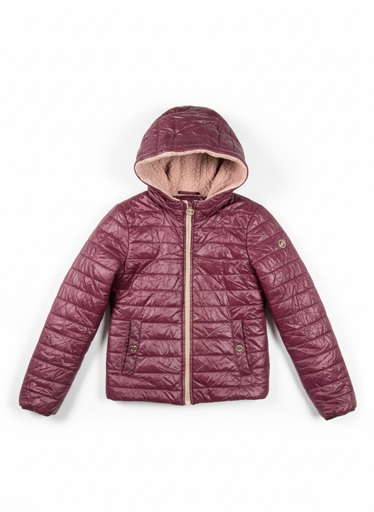 Preloved EXCELLENT Girls Jackets by MICHAEL, MAHROON POLYSTER for GIRLS - OTS Thrift Shop Peshawar Pakistan