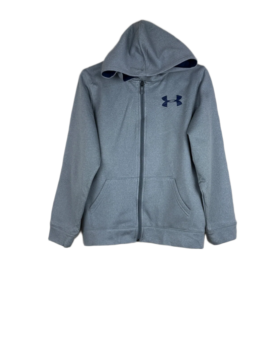 Secondhand Branded Winter Hoodies & Sweatshirtss by Under Armour, Grey Polyester fabric, Premium condition, for Women - Online Thrift Shop Karachi Pakistan