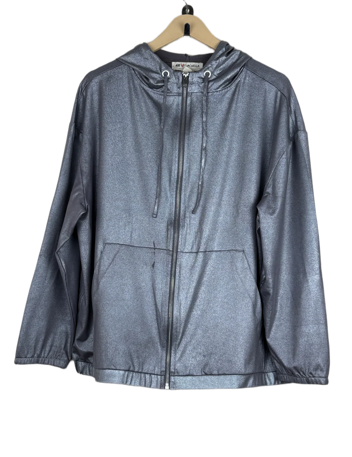 Silver Winter Hoodies & Sweatshirts by H&M (WH-46)