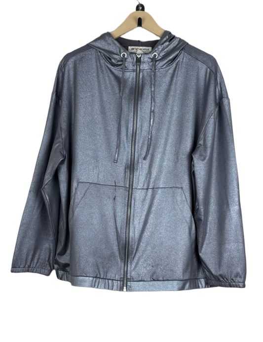 UK Imported secondhand Winter Hoodies & Sweatshirtss - H&M brand, Silver Polyester, Premium condition, for Women - Online Thrift Store Islamabad Pakistan