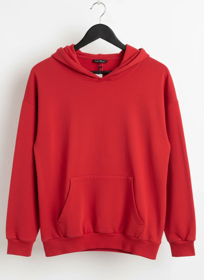 Premium Plus Condition Winter Hoodies & Sweatshirts | Preloved LA pia | Red Polyester | Thrift Shop for Womens Hoodies Islamabad Pakistan | OTS
