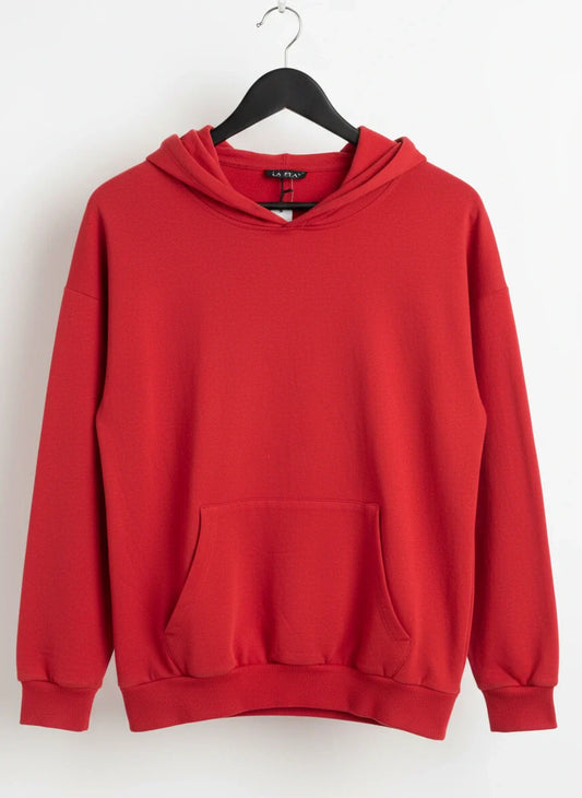 Premium Plus Condition Winter Hoodies & Sweatshirts | Preloved LA pia | Red Polyester | Thrift Shop for Womens Hoodies Islamabad Pakistan | OTS
