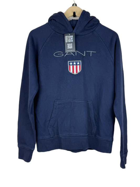 Shop Premium Winter Hoodies & Sweatshirtss by Gant | Preloved Branded Clothes | Navy Blue Cotton | Women | OTS Thrift Store Karachi Pakistan