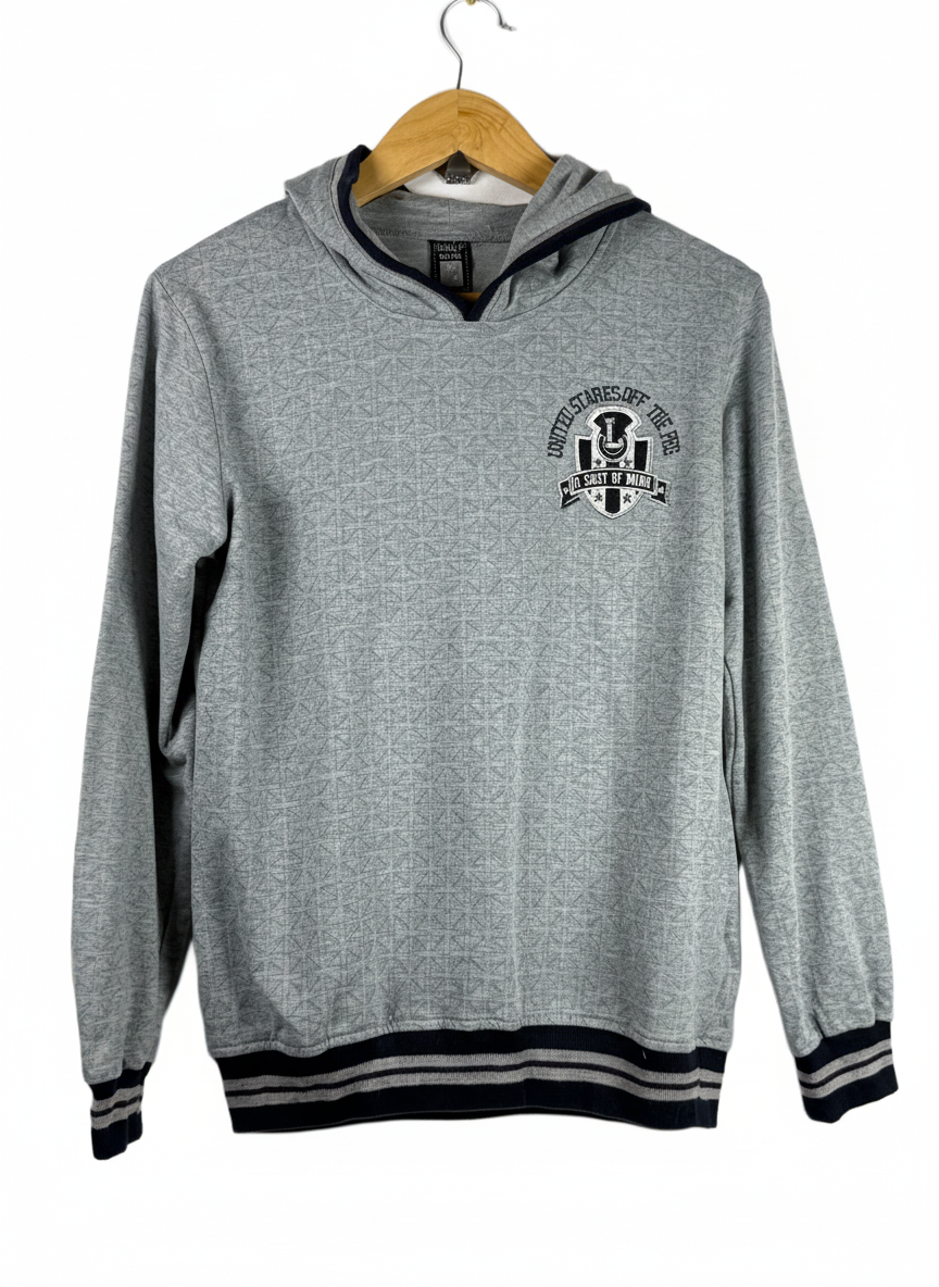 UK Imported secondhand Women Hoodies & Jackets - SMALL GANG brand, GREY COTTON, PREMIUM condition, for Women - Online Thrift Store Karachi Pakistan