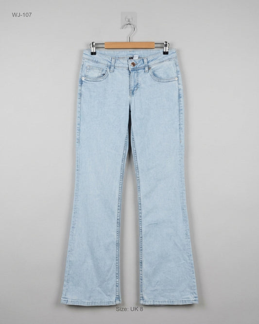 Premium Condition Women Jeans | Preloved H&M | Sky Blue Cotton | Thrift Shop for Karachi Pakistan | OTS