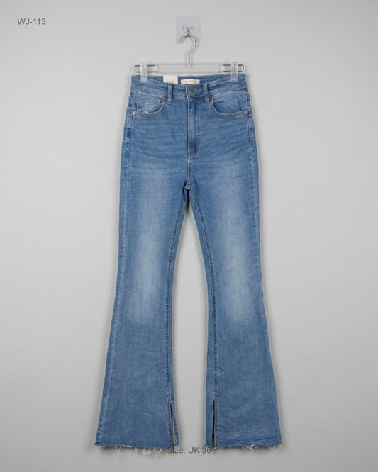 Women Jeans | Stradivarius | Preloved Branded | SKY Blue COTTON | PREMIUM | OTS Thrift Store Lahore Pakistan