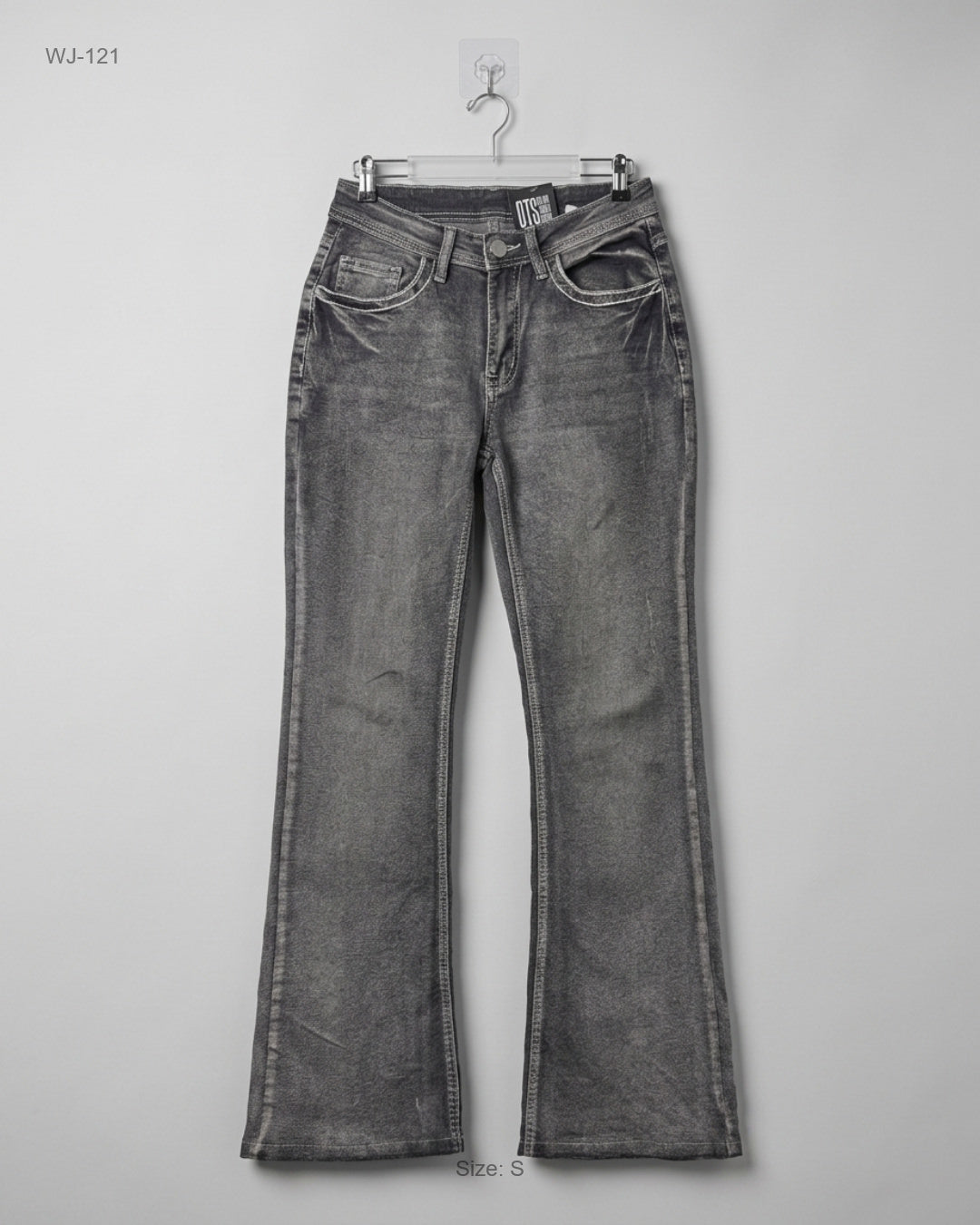 Preloved Premium Women Jeans by Romwe, Grey Cotton for - OTS Thrift Shop Karachi Pakistan