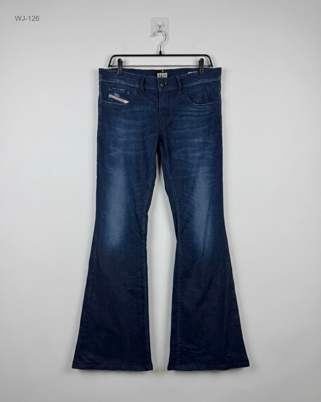 UK Imported secondhand Women Jeans - Livier-flare brand, Dark Blue Cotton, Premium condition, for - Online Thrift Store Islamabad Pakistan