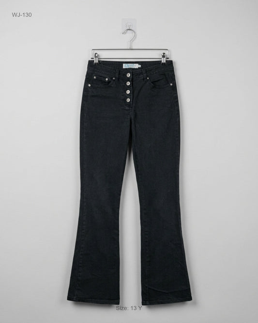 Preloved Premium Women Jeans by Defacto, Black Cotton for - OTS Thrift Shop Karachi Pakistan
