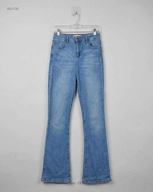 UK Imported secondhand Women Jeans - Defacto brand, Sky Blue Cotton, Premium condition, for - Online Thrift Store Lahore Pakistan