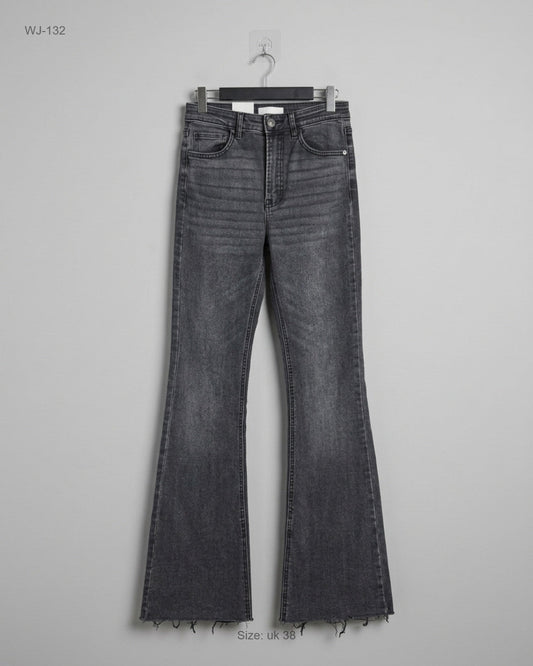 UK Imported secondhand Women Jeans - stradivarius brand, Grey Cotton, Premium condition, for - Online Thrift Store Lahore Pakistan