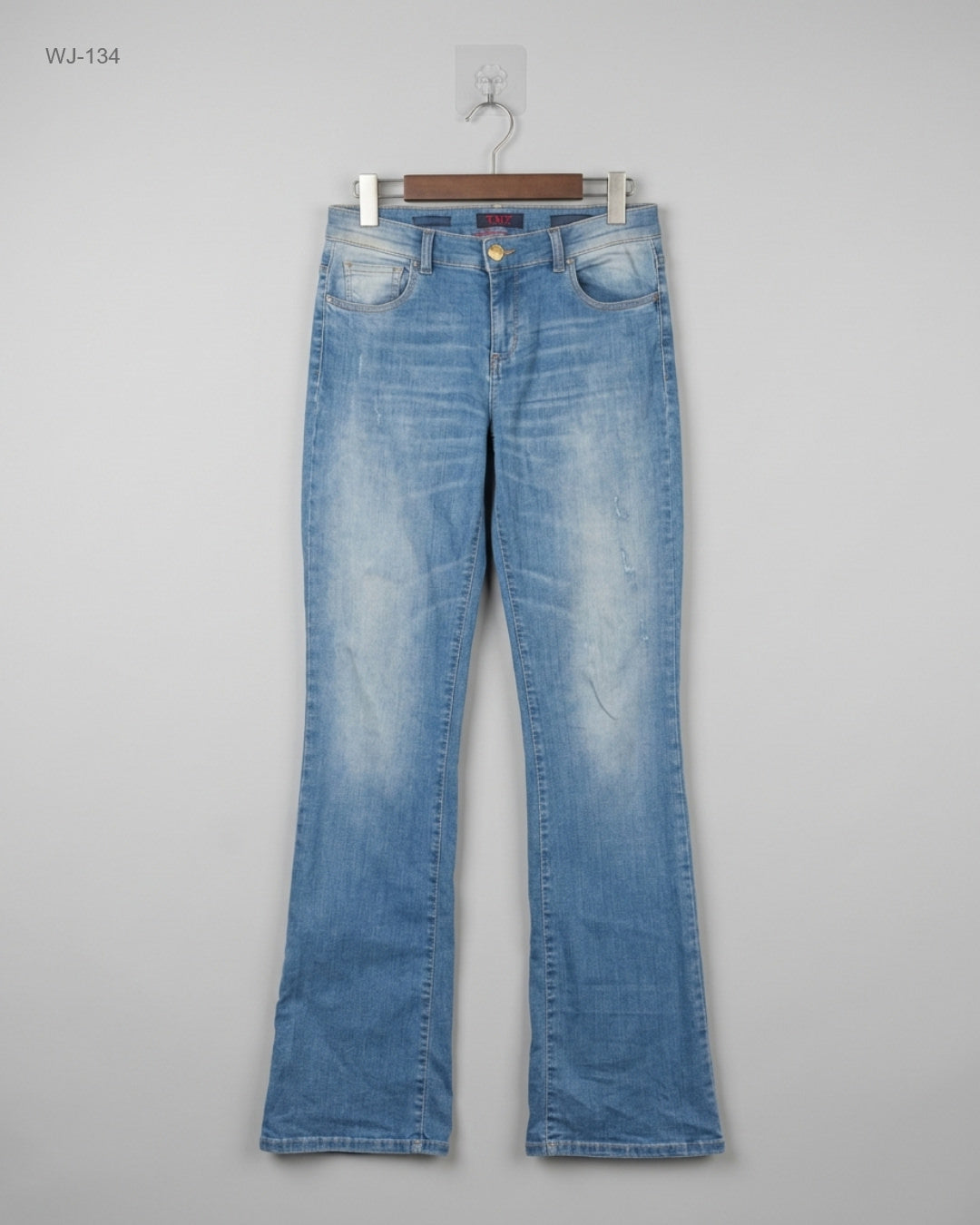 Shop Premium Women Jeans by T.S.J | Preloved Branded Clothes | Sky Blue Cotton | | OTS Thrift Store Peshawar Pakistan