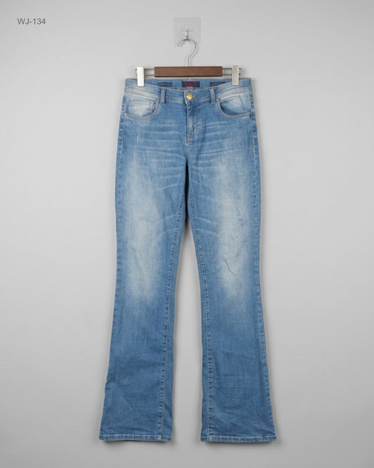 Shop Premium Women Jeans by T.S.J | Preloved Branded Clothes | Sky Blue Cotton | | OTS Thrift Store Peshawar Pakistan