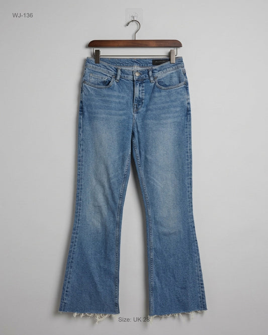 Secondhand Branded Women Jeans by Allsaints, Blue Cotton fabric, Premium condition, for - Online Thrift Shop Islamabad Pakistan