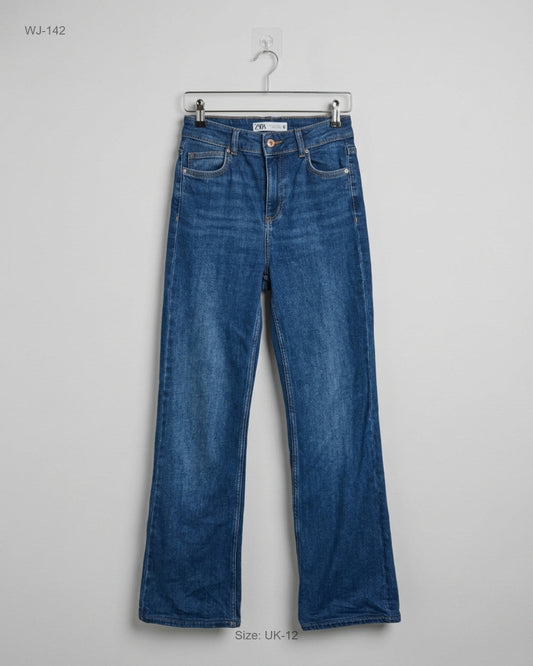 UK Imported secondhand Women Jeans - ZARA brand, BLUE Cotton, Premium condition, for - Online Thrift Store Karachi Pakistan