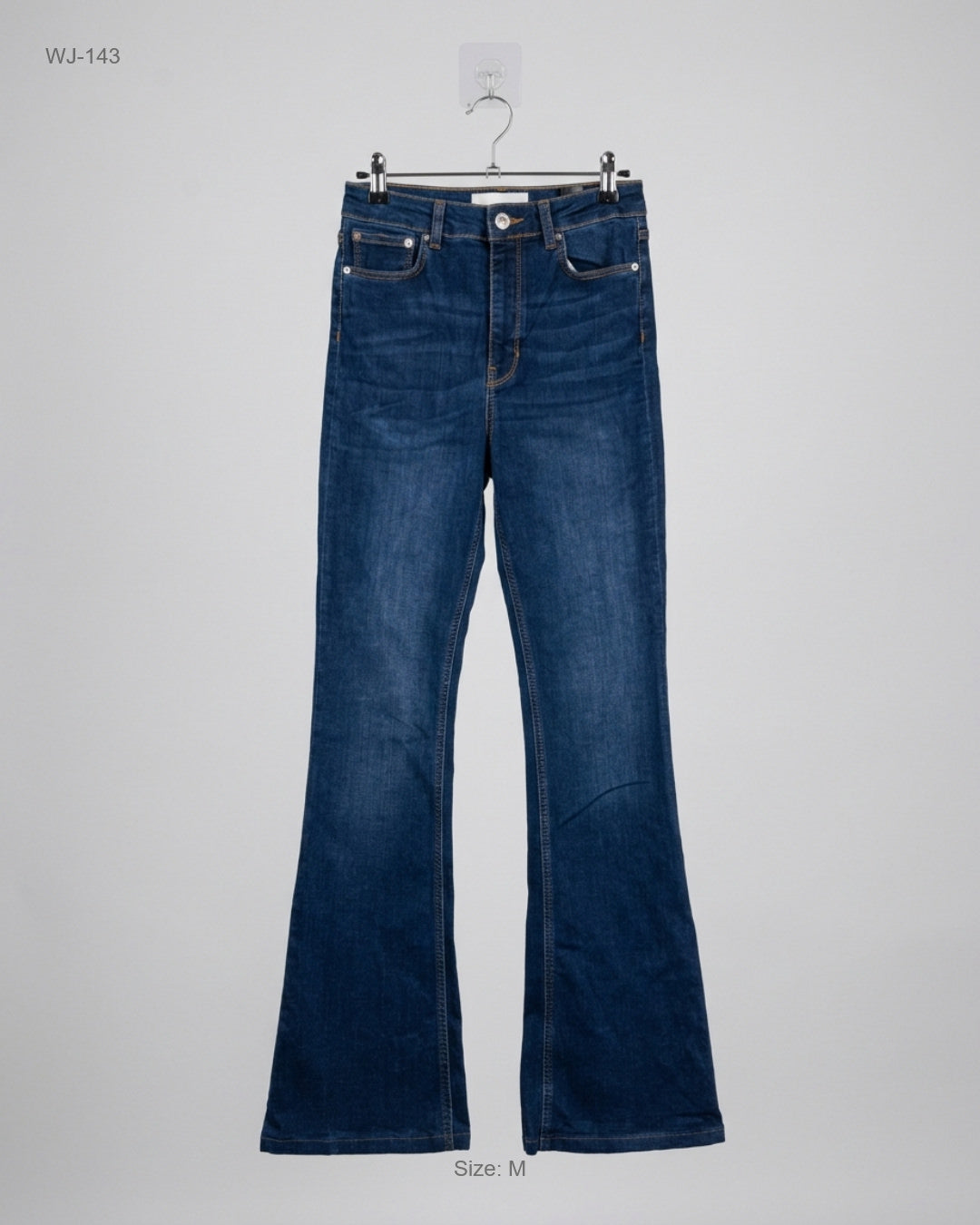 Secondhand Branded Women Jeans by Zara, Dark Blue Cotton fabric, Premium condition, for - Online Thrift Shop Lahore Pakistan