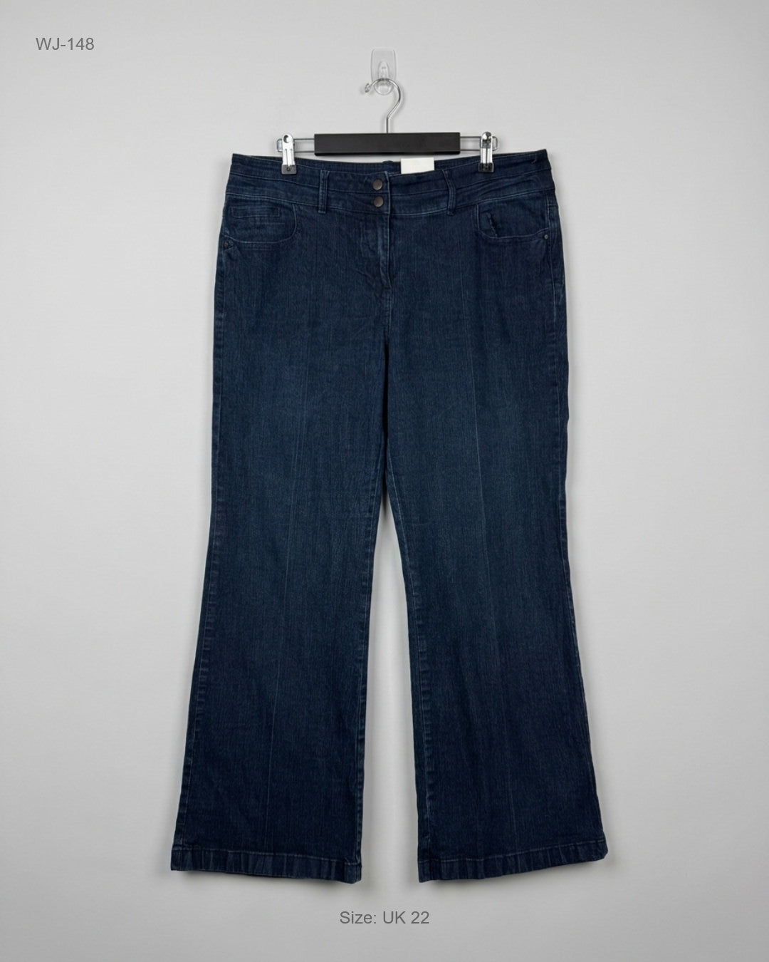 Women Jeans | CUT LABEL | Preloved Branded | Dark Blue Cotton | Premium | OTS Thrift Store Peshawar Pakistan