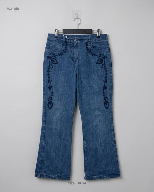 Shop Premium Women Jeans by MARK&Spencer | Preloved Branded Clothes | Blue Cotton | | OTS Thrift Store Islamabad Pakistan