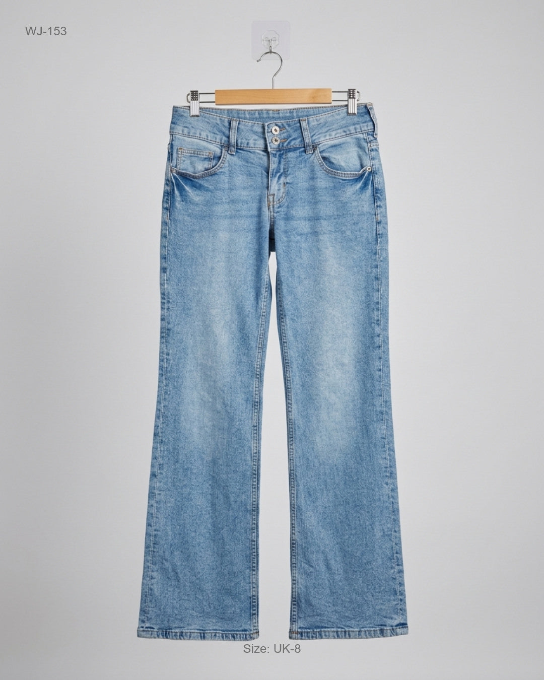 Secondhand Branded Women Jeans by H&M, SKY BLUE Cotton fabric, Premium condition, for - Online Thrift Shop Lahore Pakistan