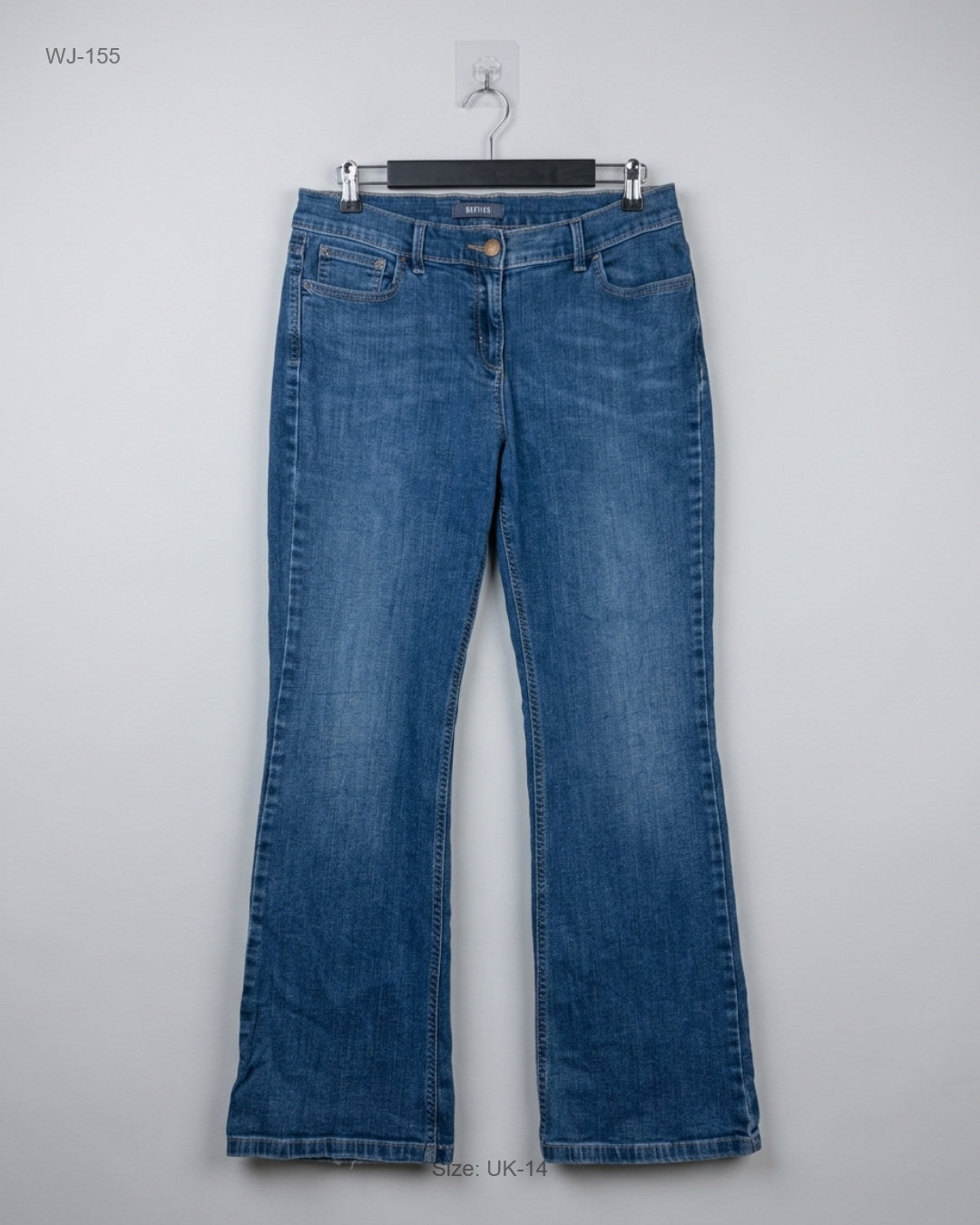 Preloved Premium Women Jeans by BOOTLEG, BLUE Cotton for - OTS Thrift Shop Lahore Pakistan