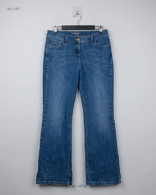 Preloved Premium Women Jeans by BOOTLEG, BLUE Cotton for - OTS Thrift Shop Lahore Pakistan