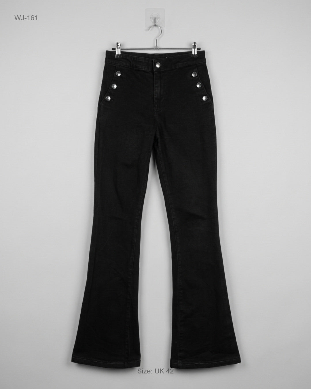 Women Jeans | CUT LABEL | Preloved Branded | Black Cotton | Premium | OTS Thrift Store Islamabad Pakistan