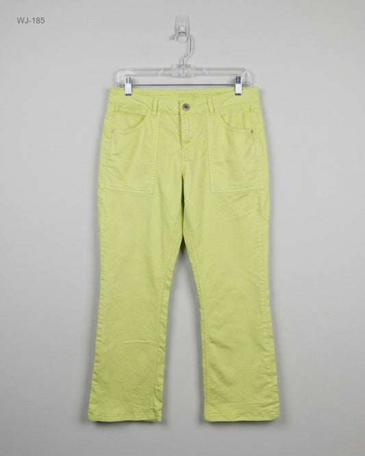 Secondhand Branded Women Jeans by Cream, Yellow Green Contton fabric, Premium condition, for - Online Thrift Shop Peshawar Pakistan