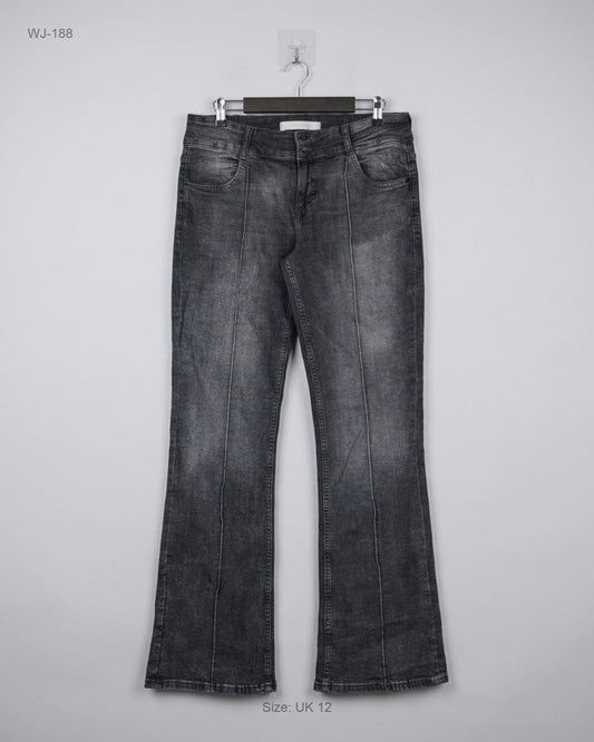 Preloved Premium Women Jeans by Bershka, Grey Contton for - OTS Thrift Shop Lahore Pakistan