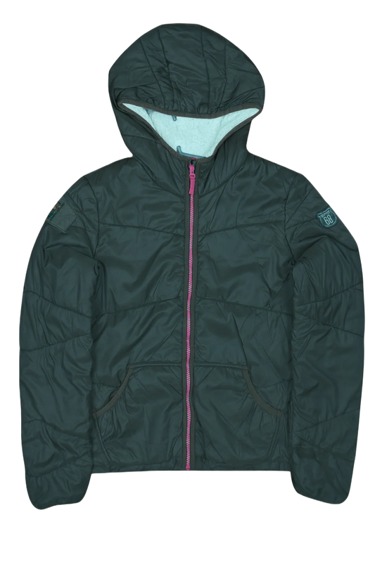 Shop Premium Bomber & Puffer Jackets by Sprit | Preloved Branded Clothes | Grey Polyester | Girls | OTS Thrift Store Peshawar Pakistan