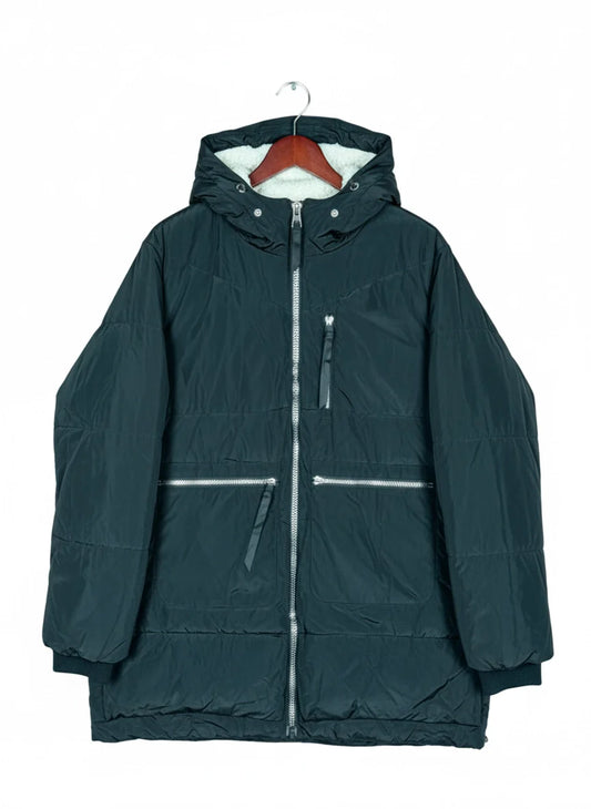 Shop Premium Plus Bomber & Puffer Jackets by Dunnes | Preloved Branded Clothes | Black Polyester | Women | OTS Thrift Store Lahore Pakistan