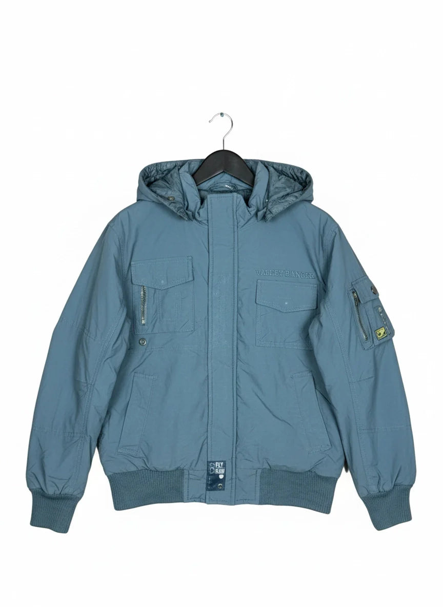 Teal Bomber & Puffer Jacket by Bfly (WJKT-12)