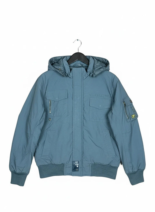 Bomber & Puffer Jackets | Bfly | Preloved Branded | Teal Nylon | Excellent | OTS Thrift Store Islamabad Pakistan