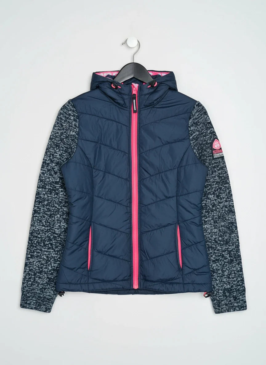 Navy Blue Bomber & Puffer Jacket by super dry (WJKT-14)