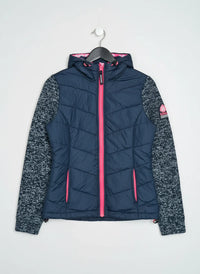 Navy Blue Bomber & Puffer Jacket by super dry (WJKT-14)