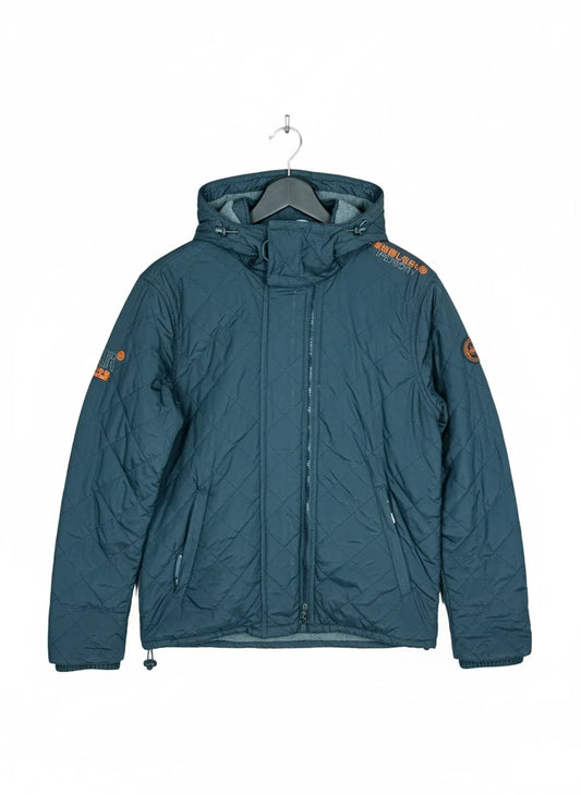 Shop Premium Bomber & Puffer Jackets by super dry | Preloved Branded Clothes | Black Polyester | Women | OTS Thrift Store Karachi Pakistan
