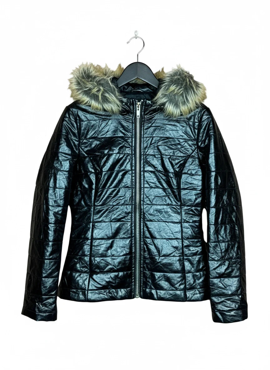 Black Bomber & Puffer Jacket by Made In Itlay (WJKT-25)