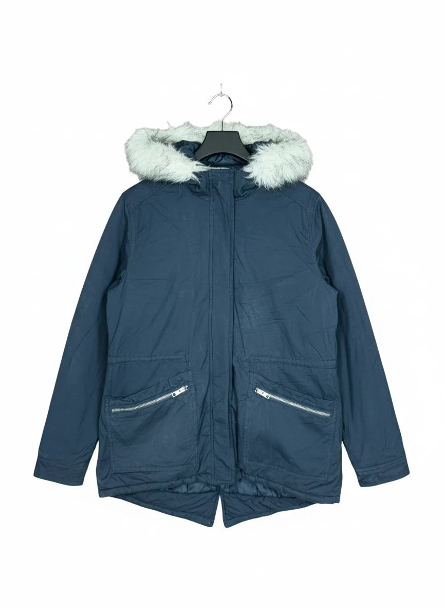 Secondhand Branded Bomber & Puffer Jackets by New Look, Navy Polyester fabric, Excellent condition, for Women - Online Thrift Shop Islamabad Pakistan