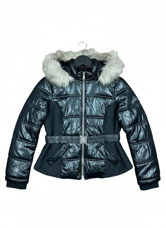 Shop Premium Bomber & Puffer Jackets by River Island | Preloved Branded Clothes | Black Polyester | Women | OTS Thrift Store Lahore Pakistan
